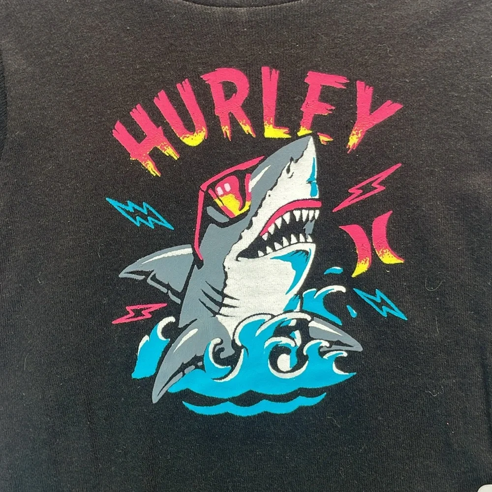 Hurley Kids Shark Pajama‎ Set - Black and Gray